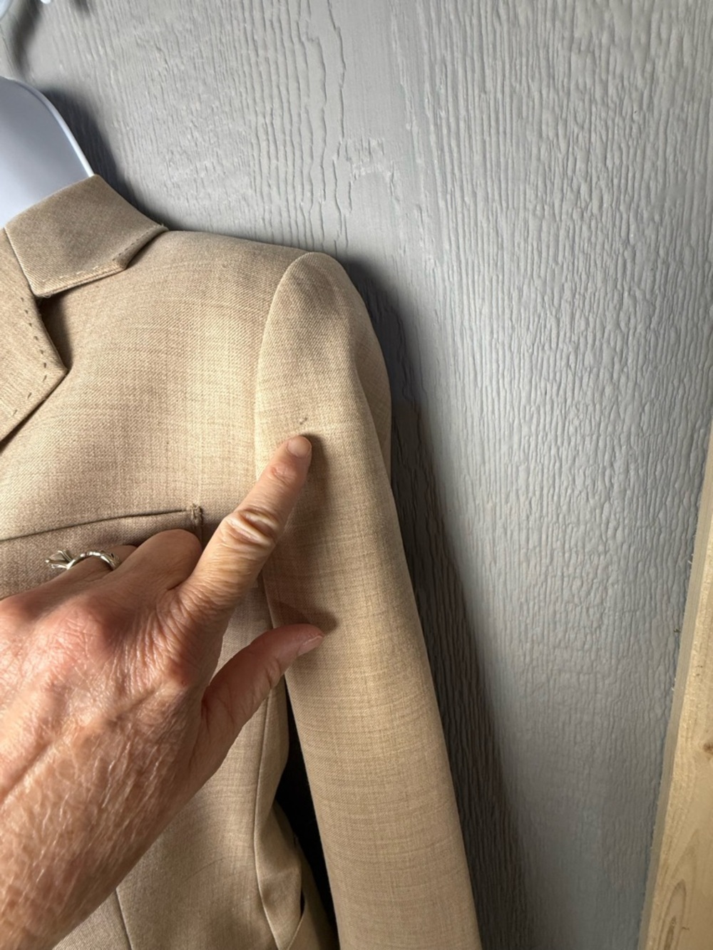 Banana Republic Tan Wool Silk Professional Business SuitJacket 8 Pants 10 - Picture 5 of 11
